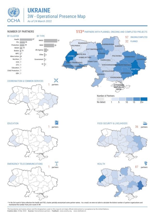 Carte Ukraine ONU